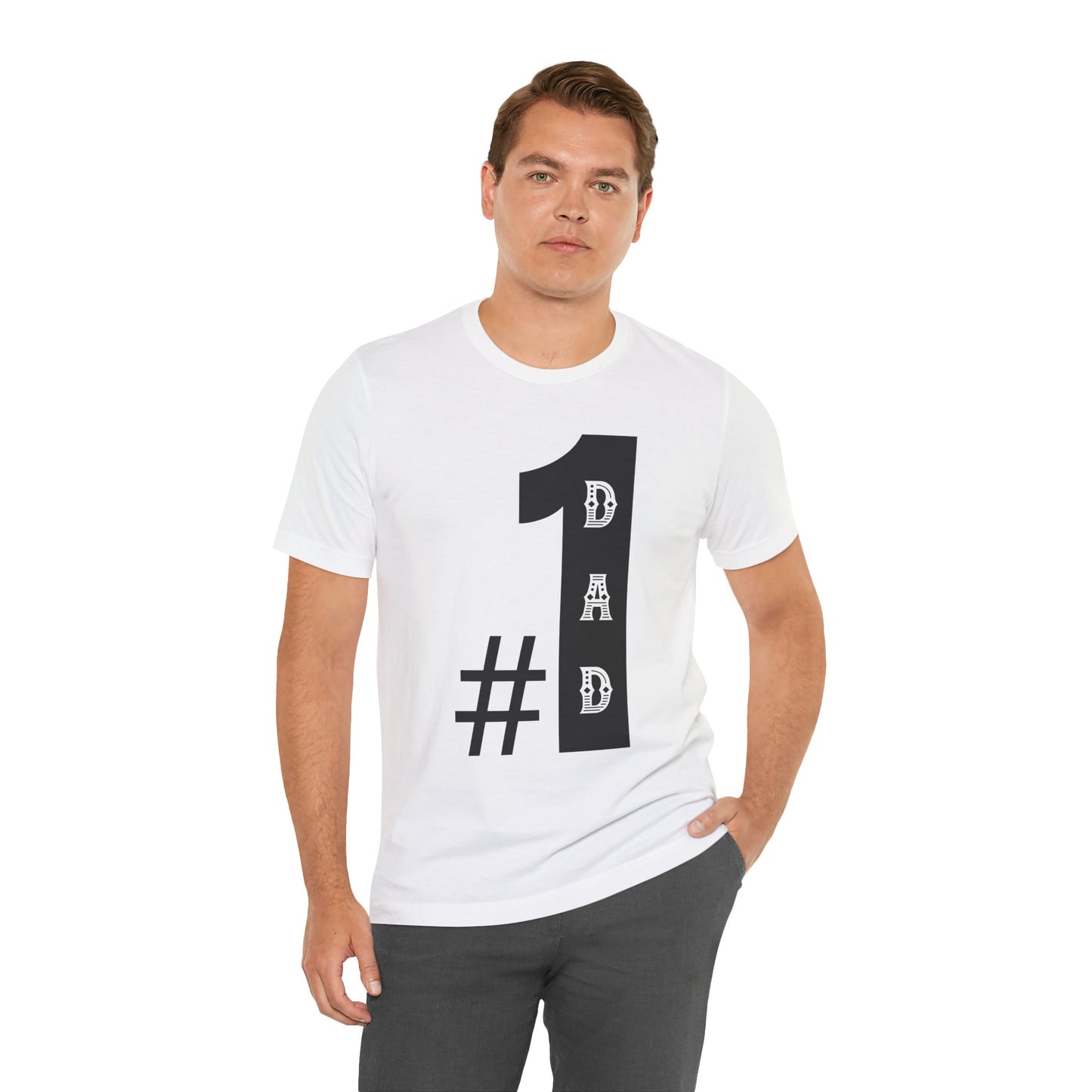 #1 Dad Unisex Jersey Tee – Perfect for Father's Day, Birthday Gift, Casual Wear, Family Gatherings, Everyday Comfort