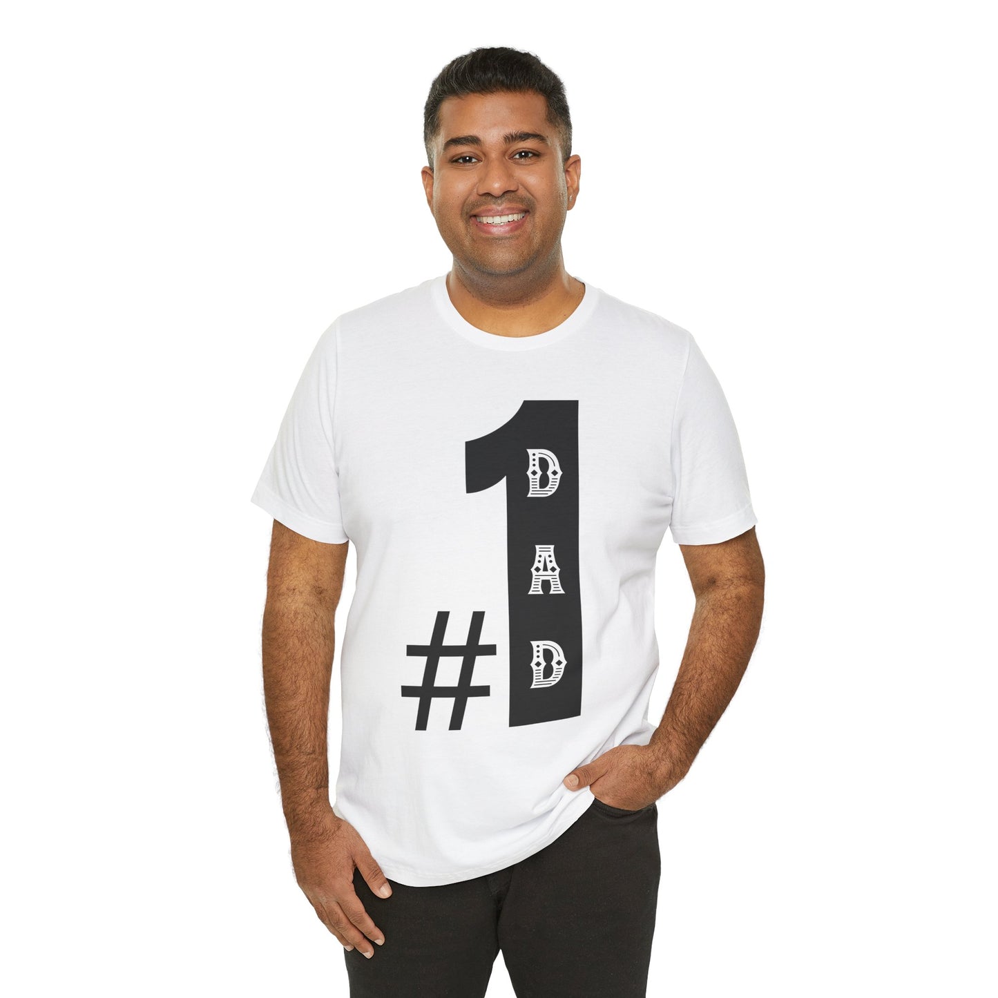 #1 Dad Unisex Jersey Tee – Perfect for Father's Day, Birthday Gift, Casual Wear, Family Gatherings, Everyday Comfort