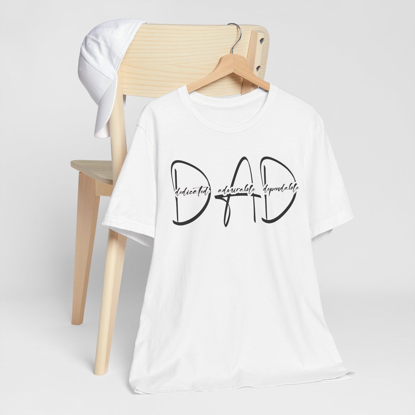 Dad Definition Dedicated, Admirable, Dependable Unisex Jersey Short Sleeve Tee, Father's Day Gift, Basic Tee for Dad, Casual T-Shirt for Parents, Gift for New Dads