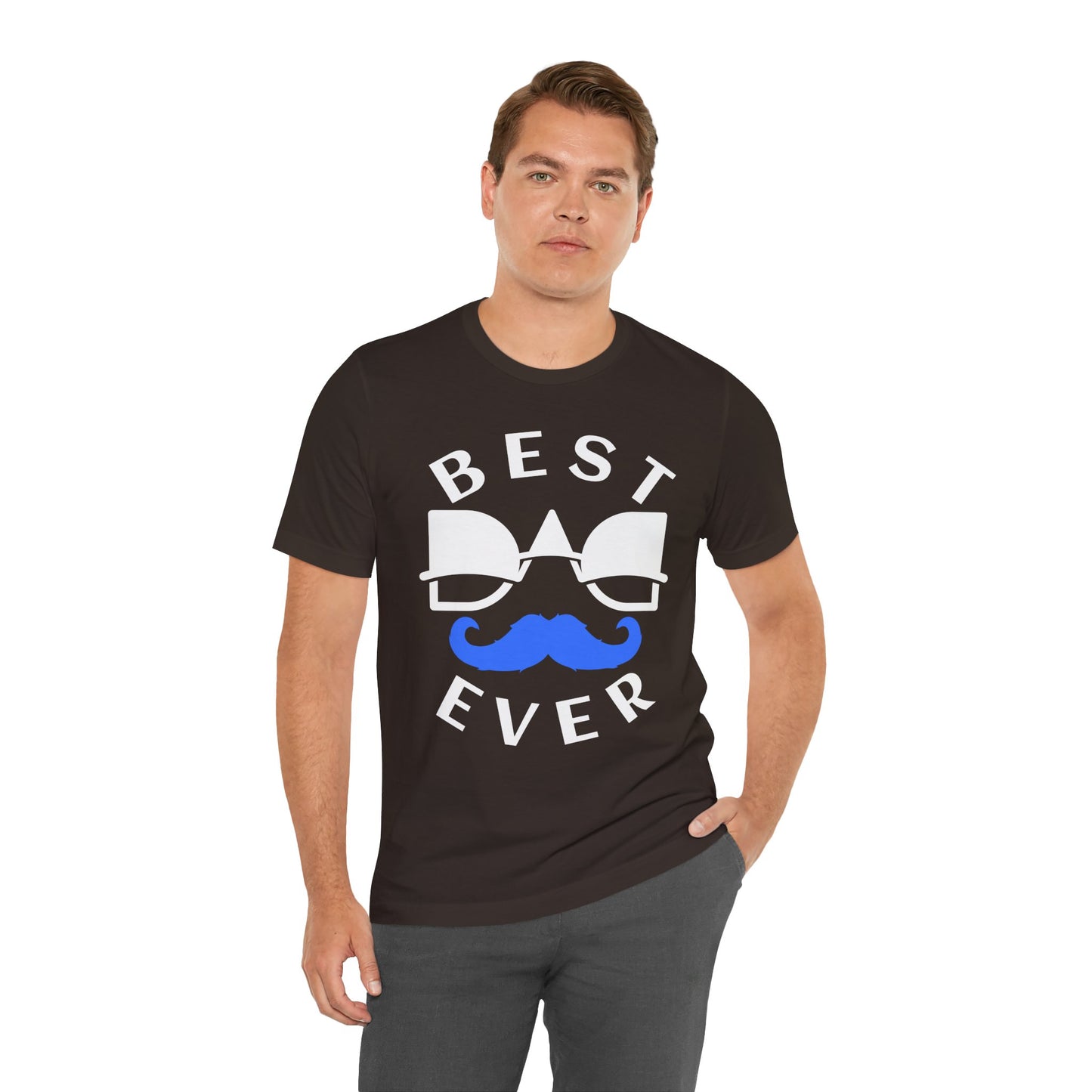 Funny Mustache Tee for Men, Perfect Gift for Dad, Birthday, Father's Day, Casual Wear, Unique Graphic T-Shirt