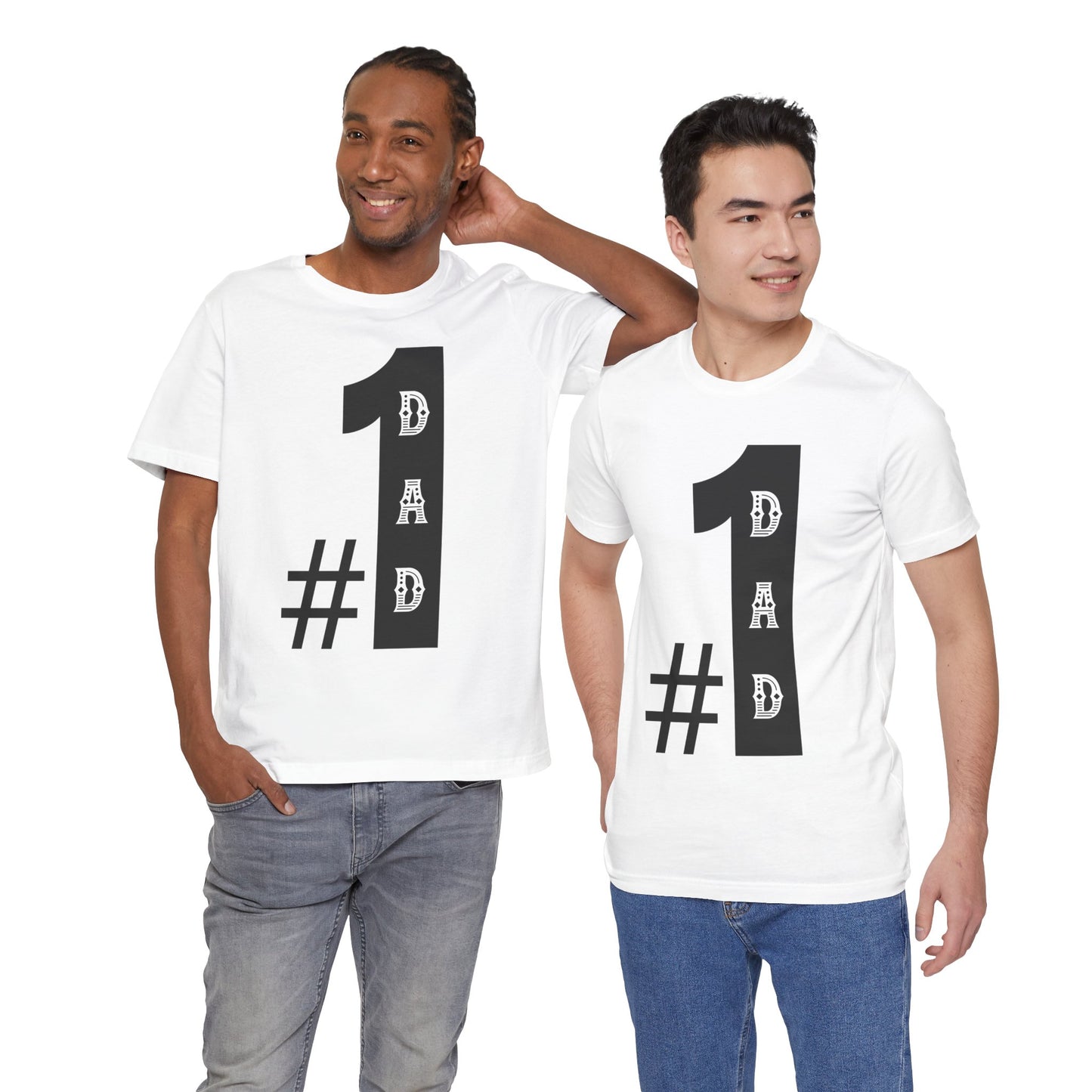 #1 Dad Unisex Jersey Tee – Perfect for Father's Day, Birthday Gift, Casual Wear, Family Gatherings, Everyday Comfort