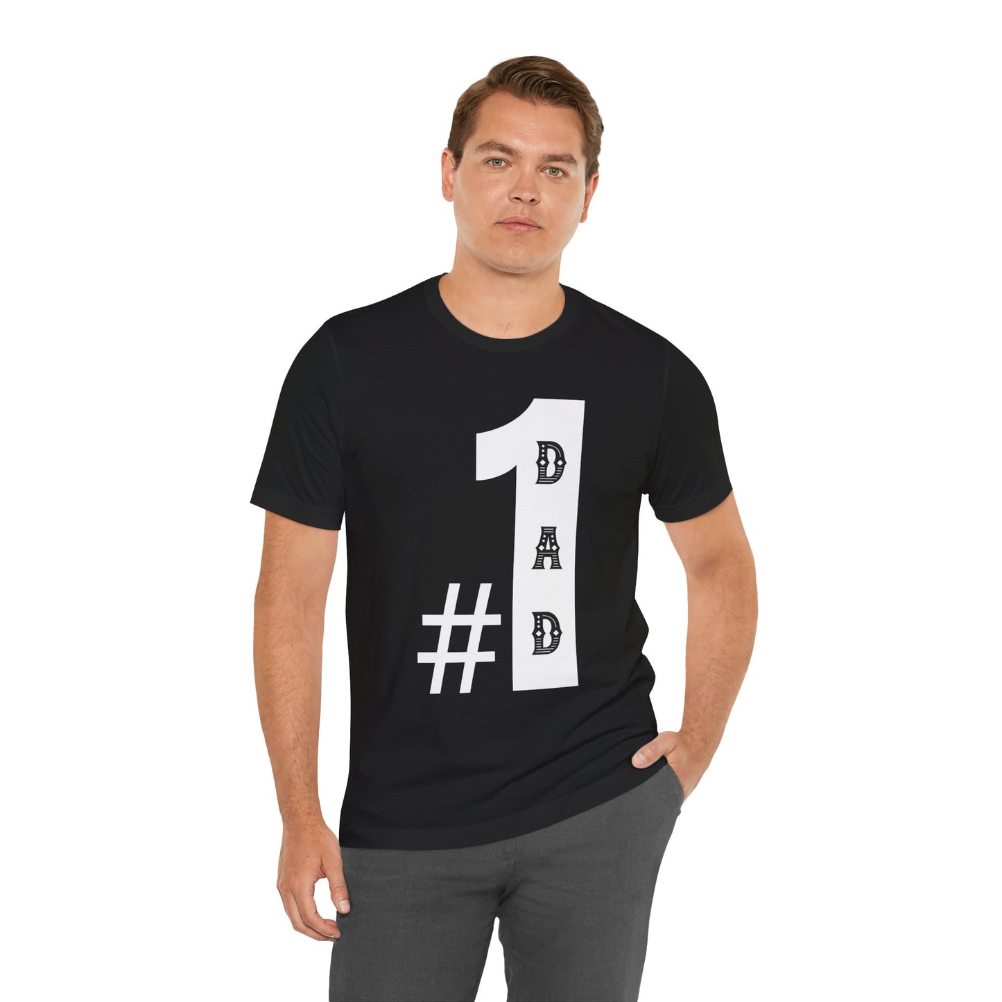 #1 Dad Unisex Jersey Tee – Perfect for Father's Day, Birthday Gift, Casual Wear, Family Gatherings, Everyday Comfort
