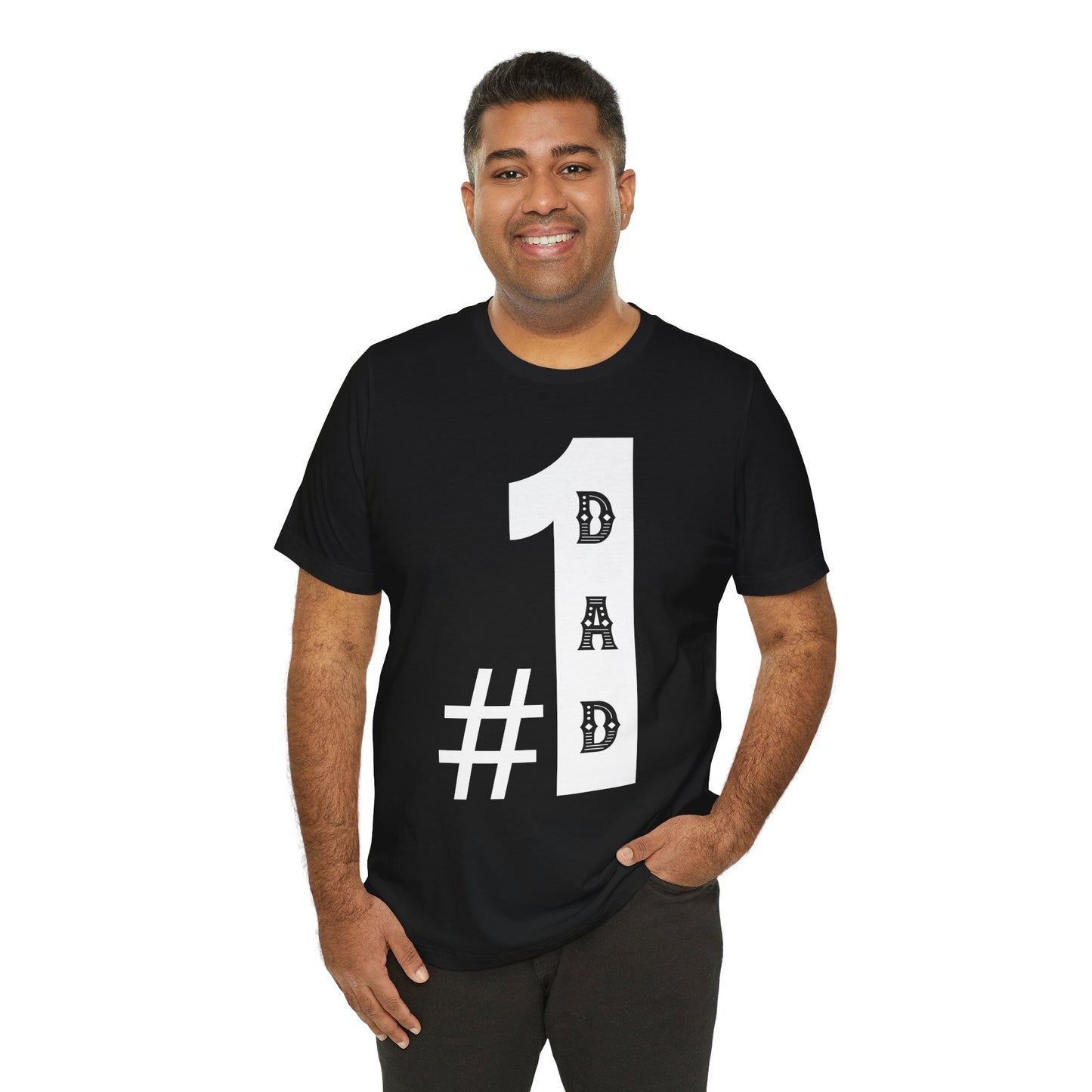 #1 Dad Unisex Jersey Tee – Perfect for Father's Day, Birthday Gift, Casual Wear, Family Gatherings, Everyday Comfort