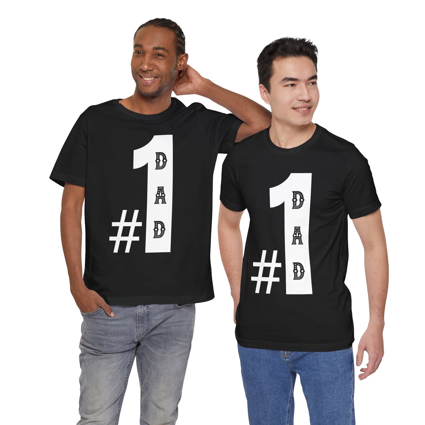 #1 Dad Unisex Jersey Tee – Perfect for Father's Day, Birthday Gift, Casual Wear, Family Gatherings, Everyday Comfort